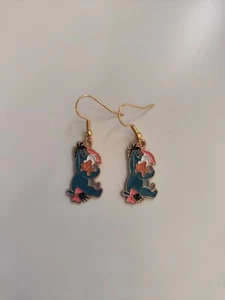 Winnie The Pooh Eeyore Dangle Earrings - Gold Colour - Picture 1 of 1