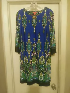 Sunny Leigh: Langarm-Shirtkleid Damen mehrfarbig Polyester Blumen Gr. S - Bild 1 von 9