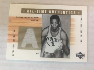 2002-03 UD Generations Oscar Robertson All Time Authentics Game Used Jersey EX+ - Bild 1 von 2