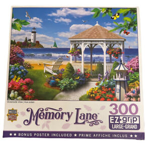 MASTER PIECES Memory Lane "Oceanside View" 300 Piece EZ Grip Jigsaw Puzzle New