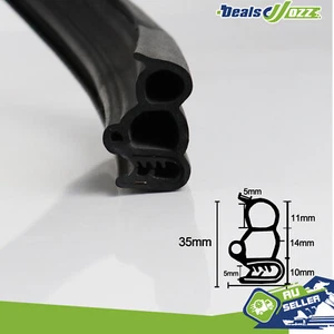 2M Car Truck Door Edge Trim Pinchweld Side Dual Bubble U Shape Rubber Seal Guard - Picture 1 of 14