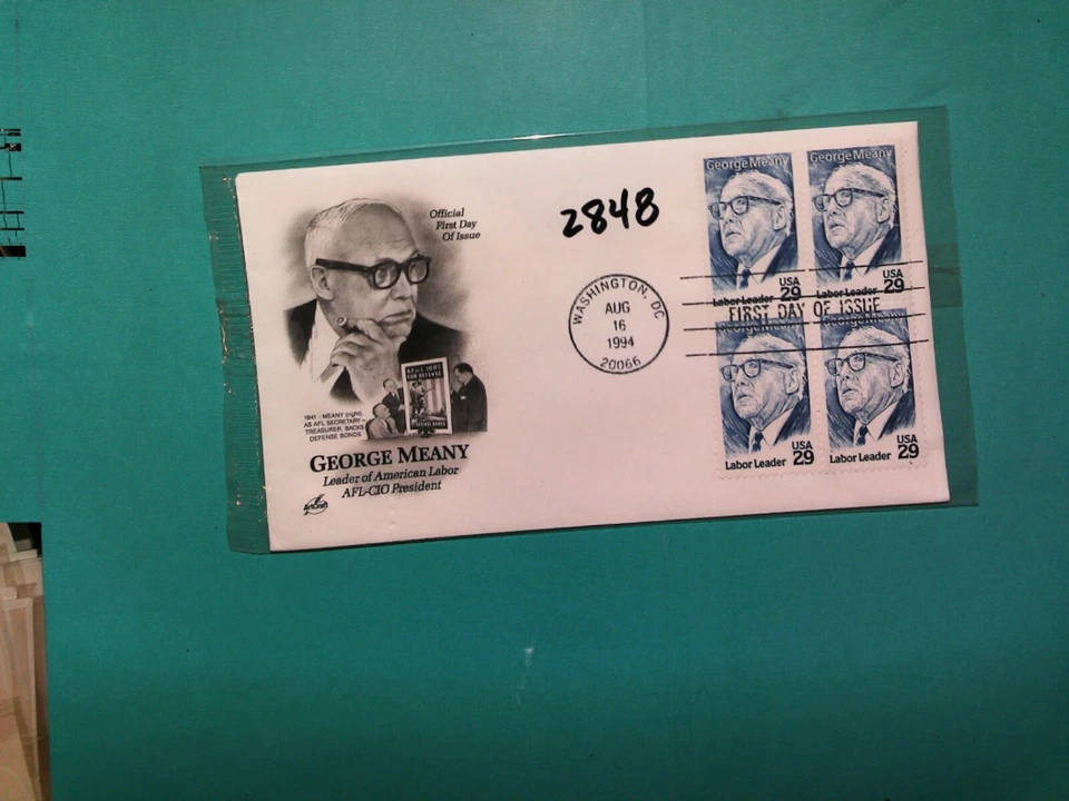 U. S.Stamp FDC- 2848 - George Meany - ArtCraft cachet- comb. shipping - Image 1 of 1