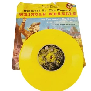 Vintage Walt Disney Mickey Mouse Club Record Wringle Wrangle Mitch Miller - Imagen 1 de 5