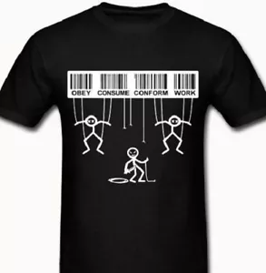 Camiseta Consume Conform Work Listen Ovejas Anti Sistema Anarquía Títere - Imagen 1 de 1