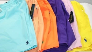 NWT Polo Ralph Lauren Swimwear Short Yellow Purple Pink Orange Blue Medium 0017 - Picture 1 of 11