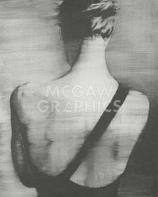 Think Female Back, Janos Huszti, Wall Decor Art Print Poster  14" x 11" 2910 - Image 1 of 2