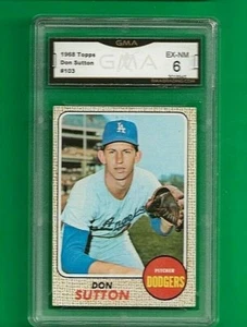 1968 Topps Don Sutton Los Angeles Dodgers #103 🚀😳💥 GMA grado 6 - Foto 1 di 2