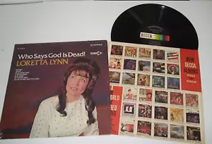 VG++ in Shrink! 1968 1st Ed Loretta Lynn Who Says God Is Dead LP *Promo Country - Imagen 1 de 7