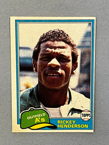 1981 Topps   Rickey Henderson   2nd Year Card  Card #261  Oakland Athletics  HOF