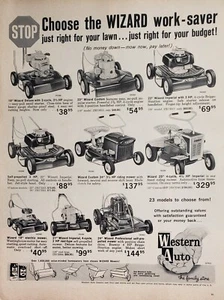 Mago Cortacésped Western Auto Impresión Anuncio Vintage 1961 Efímero Arte de Pared Decoración - Imagen 1 de 1