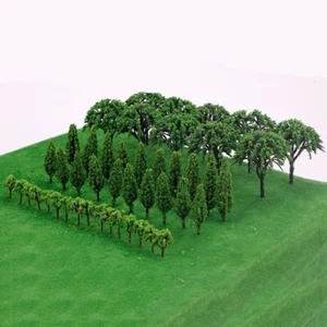 50PCS Trees Model Train Railroad Wargame Diorama Scenery Landscape Scale DIY - Picture 1 of 8