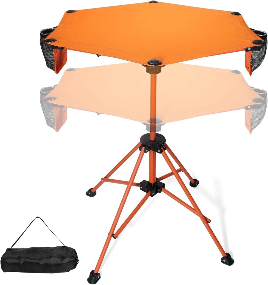 Mesa de altura de barra plegable ligera, 36 pulgadas, altura ajustable y portavasos -  Foto 1 de 4