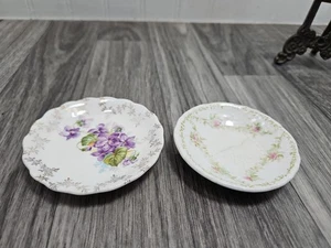 2 Vintage Butterdosen mit Blumen - Bild 1 von 5