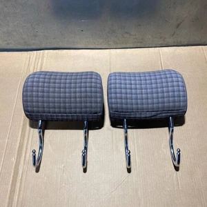 Mercedes-Benz W124 Sedan Rear Seat Headrest Set Of 2x Black Fabric SPORTLINE - Picture 1 of 11
