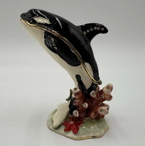 Orca Zinn Schmuckschatulle 3,5" x 3" - Bild 1 von 8