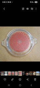PYREX Red Orange Celtic Floral Lid ONLY Promotional Round 470-C Casserole QT - Picture 1 of 4