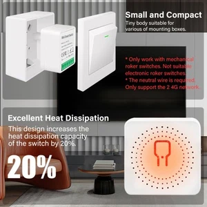 Smart WiFi Switch Switch Smart WiFi Switch White WiFi Module 16A 1PC Brand New - Bild 1 von 12