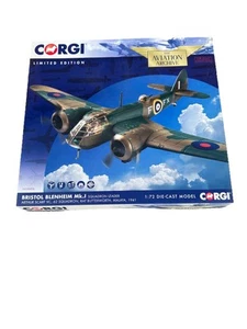 BUFANDA CORGI AVIATION 1/72 AA38406 BRISTOL BLENHEIM Mk1 SQN LDR ARTHUR VC - Imagen 1 de 4
