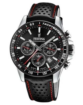 Festina Orologio da Uomo Cronografo Nero/Rosso Cronografo F20561/4 - Immagine 1 di 2