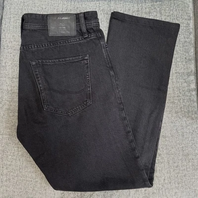Black Jeans Jack and Jones Men's 30x32 Relaxed Straight Fit Denim Pants - Image 1 of 4
