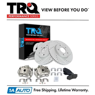 Kit de pastillas de freno delanteras y rotor TRQ para Hyundai Tucson 2005-2009 05-10 Kia Sportage Foto 1 de 4