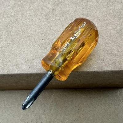 Xcelite SX102 Phillips #2 P2 Stubby Screwdriver USA Vintage Hard Handle - Image 1 of 4