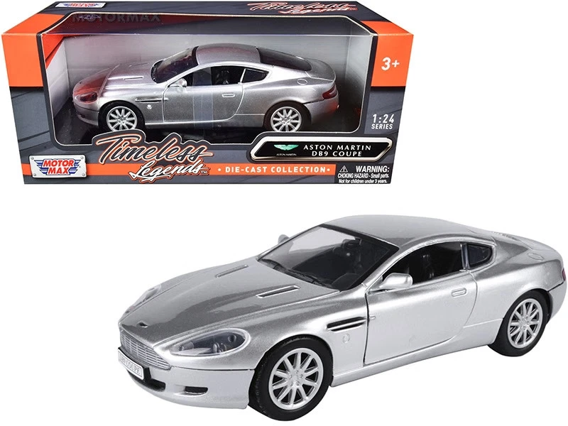 Aston Martin DB9 Cupé Plateado Metálico "Timeless Legends" 1/24 Diecast Modelo Coche Foto 1 de 1