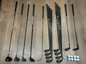 Mens Left Handed Full Golf Clubs Set - Ping/TaylorMade etc - Woods/Irons/Chipper - Picture 1 of 24