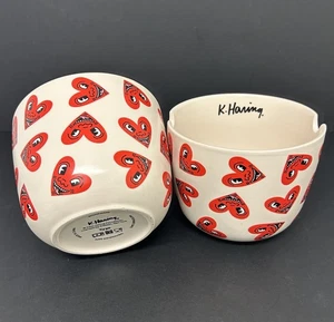 Juego de tazones de fideos Keith Haring x Typo Heart Ramen x2 vajilla grande de cerámica - Imagen 1 de 18