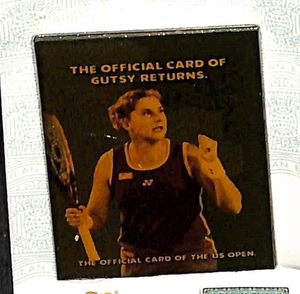 Monica Seles 2002 US Open Tennis American Express Metall Pin Gutsy Returns! Selten - Bild 1 von 2