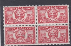N ZEALAND (25AA20) SG 598 - 11936 1d Health MNH block 4 - Picture 1 of 1