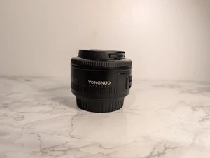 Yongnuo Yn 50mm for Canon EF EOS f/1.8 AF/MF Prime Fixed Auto Focus Lens - Picture 1 of 9