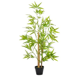 Bambú Artificial Plantas Artificiales en Maceta Árbol Artificial Decoración 120cm - Imagen 1 de 10