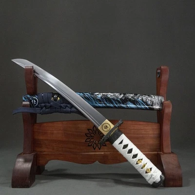 Ghost of Tsushima Katana & Wakizashi Set 1060 Acero al Carbono con Madera Lacada S Foto 1 de 4