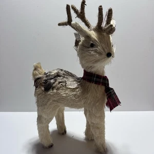 Pier 1 Import Sisal Hirsch Flaschenbürste Dekor Tischplatte Mantel Weihnachten Neu mit Etikett - Bild 1 von 10