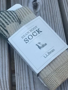 LL Bean Boot Sock Men M USA Wool Blend Hunting Hiking Staple Outdoor Gear - Picture 1 of 7