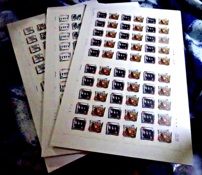 THE BEATLES "UK ROYAL MAIL MINT" 180 STAMPS 6 PANES PROFESSIONALLY FRAMED RARE* - Image 1 of 4