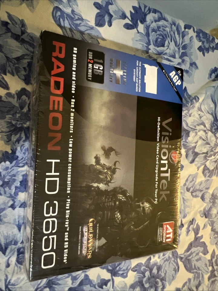 Visiontek Radeon HD 3650 1GB 128bit DDR2 AGP 8x Windows XP Retro Gaming Graphics - Image 1 of 4