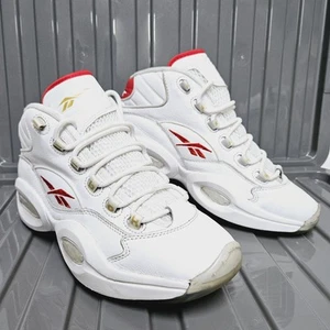 Reebok Question Mid Allen Iverson Größe UK 8 weiß scharlachrot Leder GX0230 - Bild 1 von 24