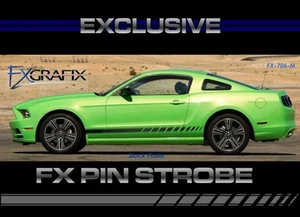 2013 - 2014  Ford Mustang Pin Strobe Side Rocker Stripe Top Quality Stripes  - Bild 1 von 3