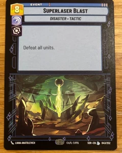 STAR WARS UNLIMITED TCG FUNK OF REBELLION: LEGENDÄRE KARTE: SUPERLASER BLAST - Bild 1 von 1