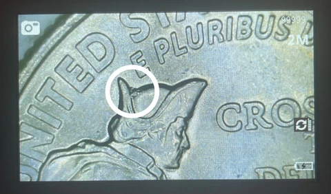 2021 P Washington Crossing the Delaware Quarter - Die Chip At The Hat + Doubling Cover