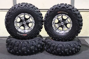 BIG RED 700 25" BEAR CLAW HTR RADIAL 8 Ply ATV TIRE COBRA M/B WHEEL KIT IRS10K - Picture 1 of 10