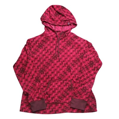 Columbia Women's Fleece Hoodie Pullover Pink Geometric Print Size L AL 6829 - Image 1 of 4