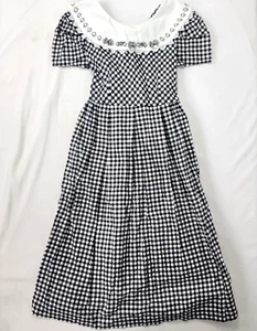 Bonnie Jean New York Girl's Dress Black & White Accent Collar Size 10 USA Bow - Picture 1 of 9
