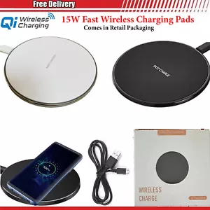 15W Wireless Charger Pad Fast Charging For Apple iPhone X XR XS 11 12 Pro Max UK - Picture 1 of 14