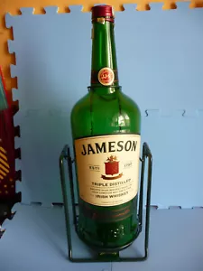 Jameson irish whiskey EMPTY large bottle 4.5l green glass scotch swing cradle - Picture 1 of 10