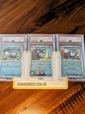 MELBOURNE STOCK - POLIWAG POLIWHIRL Poliwrath set Master Ball Sequential PSA 10