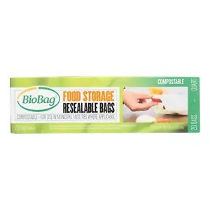 BioBag - Resealable Food Storage Bags - Case of 12 - 20 Count - Picture 1 of 1