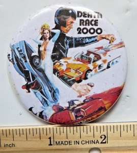Death Race 2000 vtg Pinback Button Pin CARRADINE CLASSIC - Picture 1 of 3